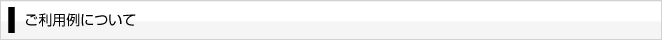 ご利用例について